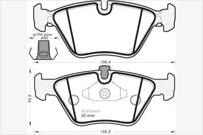 Комплект тормозных колодок, дисковый тормоз MGA купить