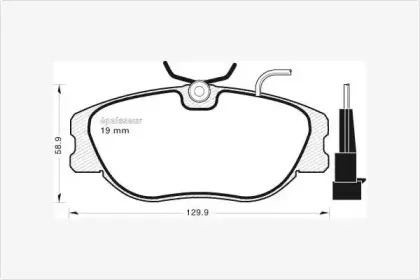 Комплект тормозных колодок, дисковый тормоз MGA купить