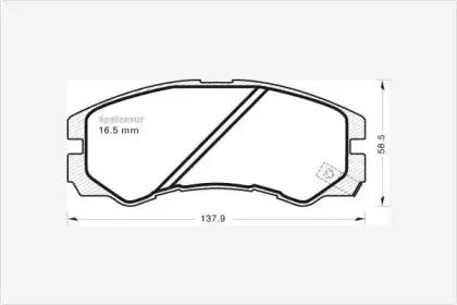 Комплект тормозных колодок, дисковый тормоз MGA купить