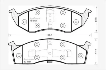 Комплект тормозных колодок, дисковый тормоз MGA купить