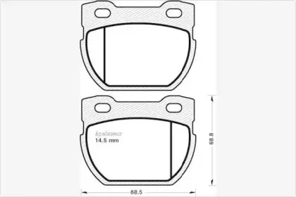 Комплект тормозных колодок, дисковый тормоз MGA купить