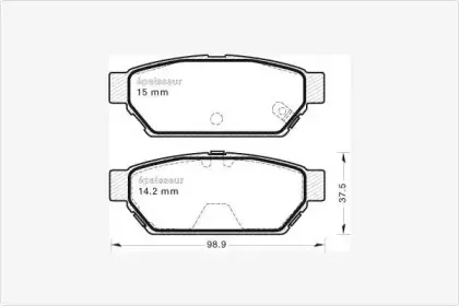 Комплект тормозных колодок, дисковый тормоз MGA купить