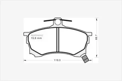 Комплект тормозных колодок, дисковый тормоз MGA купить