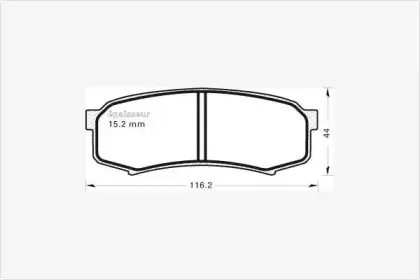 Комплект тормозных колодок, дисковый тормоз MGA купить