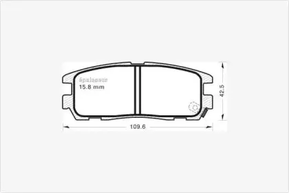 Комплект тормозных колодок, дисковый тормоз MGA купить