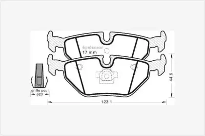Комплект тормозных колодок, дисковый тормоз MGA купить