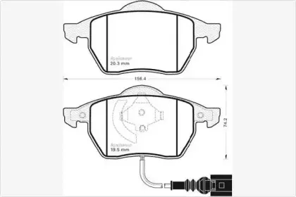 Комплект тормозных колодок, дисковый тормоз MGA купить