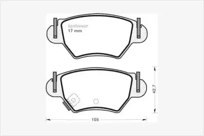 Комплект тормозных колодок, дисковый тормоз MGA купить