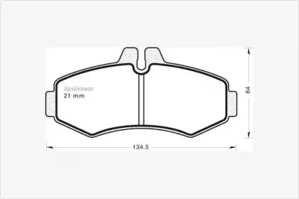 Комплект тормозных колодок, дисковый тормоз MGA купить