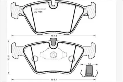 Комплект тормозных колодок, дисковый тормоз MGA купить