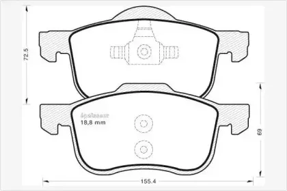 Комплект тормозных колодок, дисковый тормоз MGA купить