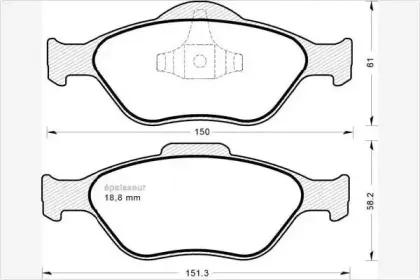 Комплект тормозных колодок, дисковый тормоз MGA купить