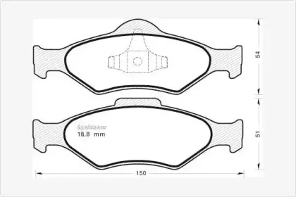 Комплект тормозных колодок, дисковый тормоз MGA купить