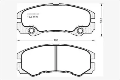 Комплект тормозных колодок, дисковый тормоз MGA купить