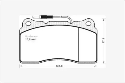 Комплект тормозных колодок, дисковый тормоз MGA купить