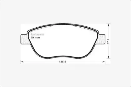 Комплект тормозных колодок, дисковый тормоз MGA купить