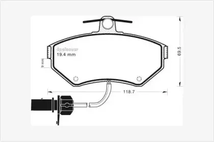 Комплект тормозных колодок, дисковый тормоз MGA купить