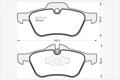 Комплект тормозных колодок, дисковый тормоз MGA купить