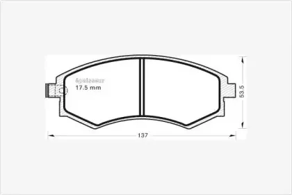 Комплект тормозных колодок, дисковый тормоз MGA купить