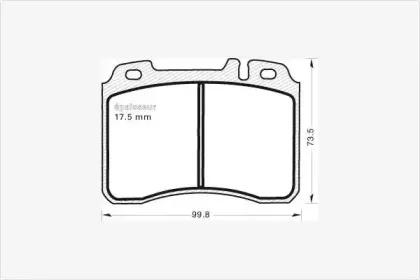 Комплект тормозных колодок, дисковый тормоз MGA купить