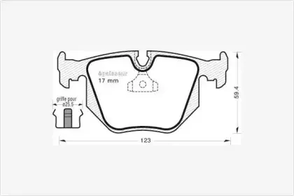 Комплект тормозных колодок, дисковый тормоз MGA купить