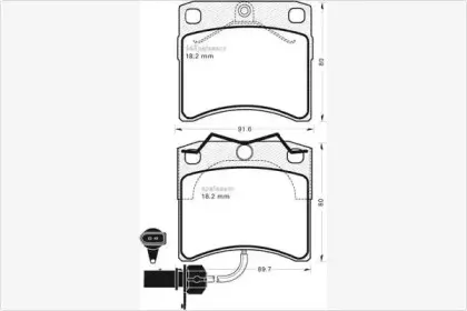 Комплект тормозных колодок, дисковый тормоз MGA купить
