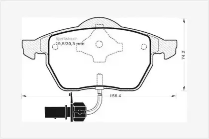 Комплект тормозных колодок, дисковый тормоз MGA купить