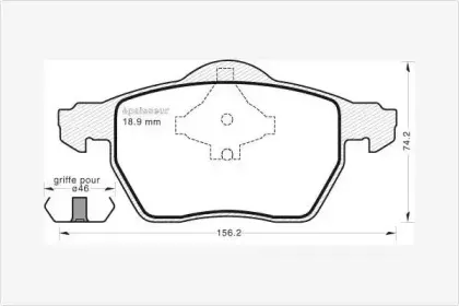 Комплект тормозных колодок, дисковый тормоз MGA купить
