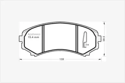 Комплект тормозных колодок, дисковый тормоз MGA купить