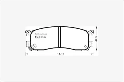 Комплект тормозных колодок, дисковый тормоз MGA купить