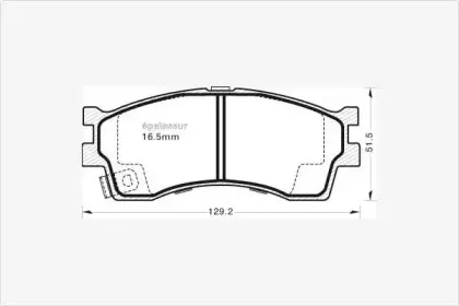 Комплект тормозных колодок, дисковый тормоз MGA купить