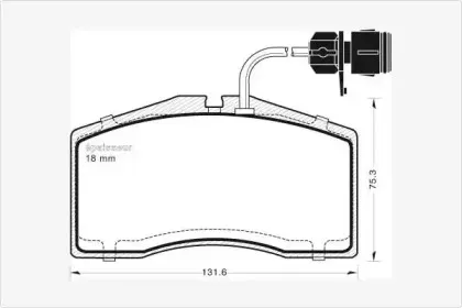 Комплект тормозных колодок, дисковый тормоз MGA купить