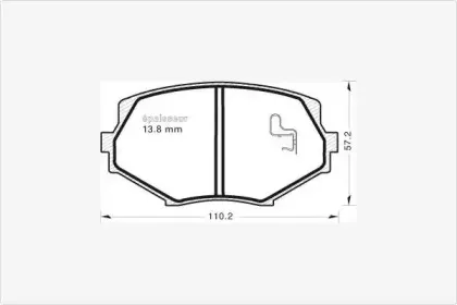 Комплект тормозных колодок, дисковый тормоз MGA купить