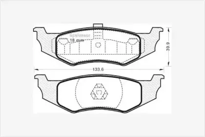 Комплект тормозных колодок, дисковый тормоз MGA купить