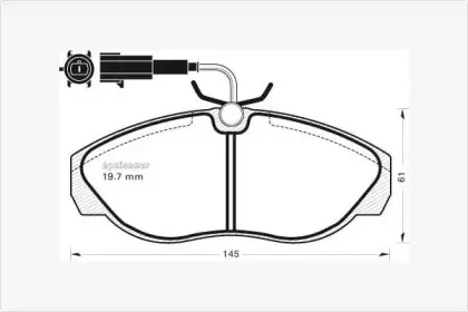 Комплект тормозных колодок, дисковый тормоз MGA купить