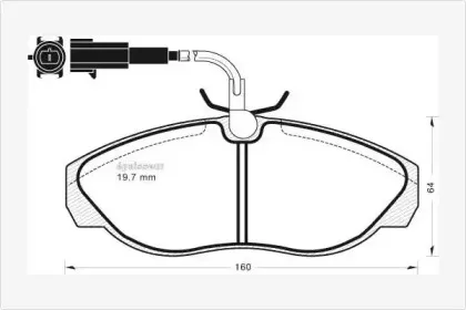 Комплект тормозных колодок, дисковый тормоз MGA купить