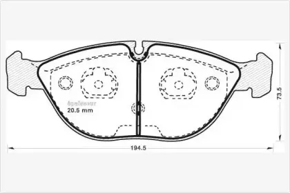 Комплект тормозных колодок, дисковый тормоз MGA купить