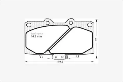 Комплект тормозных колодок, дисковый тормоз MGA купить