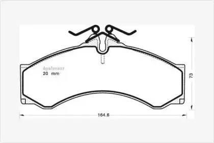 Комплект тормозных колодок, дисковый тормоз MGA купить