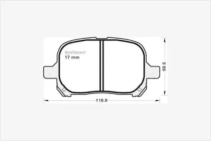 Комплект тормозных колодок, дисковый тормоз MGA купить