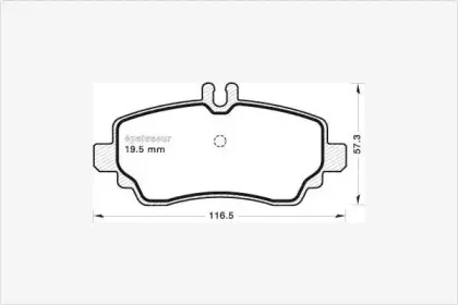 Комплект тормозных колодок, дисковый тормоз MGA купить
