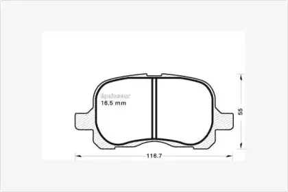 Комплект тормозных колодок, дисковый тормоз MGA купить