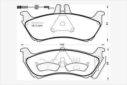 Комплект тормозных колодок, дисковый тормоз MGA купить
