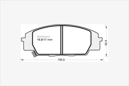 Комплект тормозных колодок, дисковый тормоз MGA купить