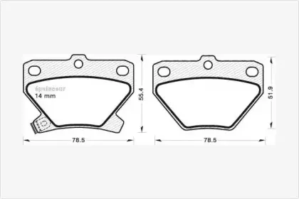 Комплект тормозных колодок, дисковый тормоз MGA купить