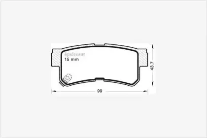 Комплект тормозных колодок, дисковый тормоз MGA купить