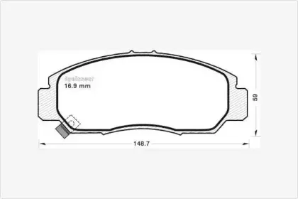 Комплект тормозных колодок, дисковый тормоз MGA купить