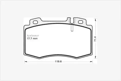 Комплект тормозных колодок, дисковый тормоз MGA купить