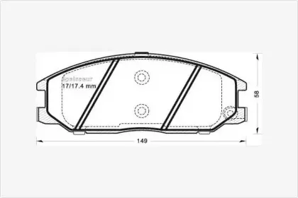 Комплект тормозных колодок, дисковый тормоз MGA купить