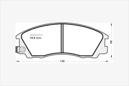 Комплект тормозных колодок, дисковый тормоз MGA купить